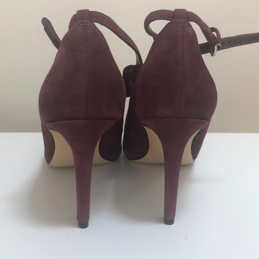 NWT NINE WEST purple velvet bow heels - Picture 7 of 7